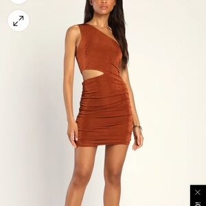 NWT Lulus Copper Cutout Dress